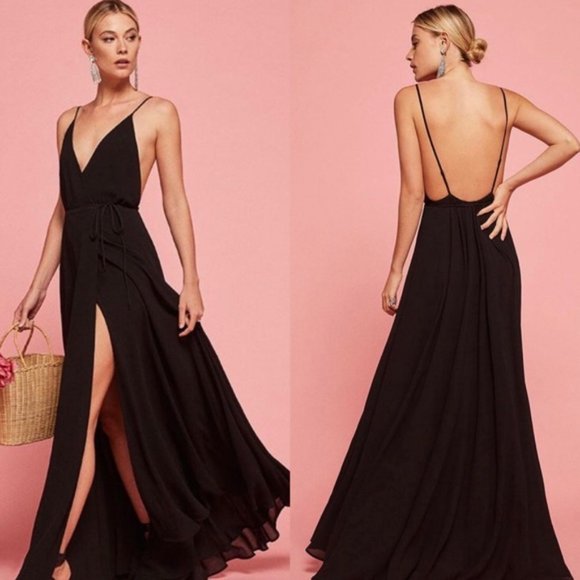 RARE!! Reformation Callalily Maxi Dress - Black - Picture 3 of 4